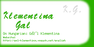 klementina gal business card